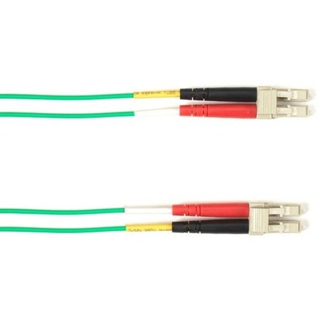 Black Box Os2 9-Micron Single-Mode Fiber Optic Patch Cable - Ofnr Pvc, Lc-Lc,  FOCMRSM-008M-LCLC-GN